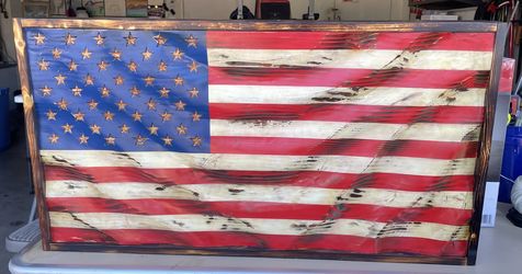 Wood American Flag