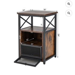 Two Industrial Style Sidetables 