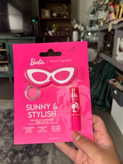Barbie lip stain lipstick with keychain