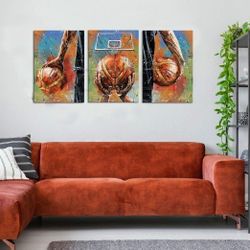 3pc Basketball Canvas