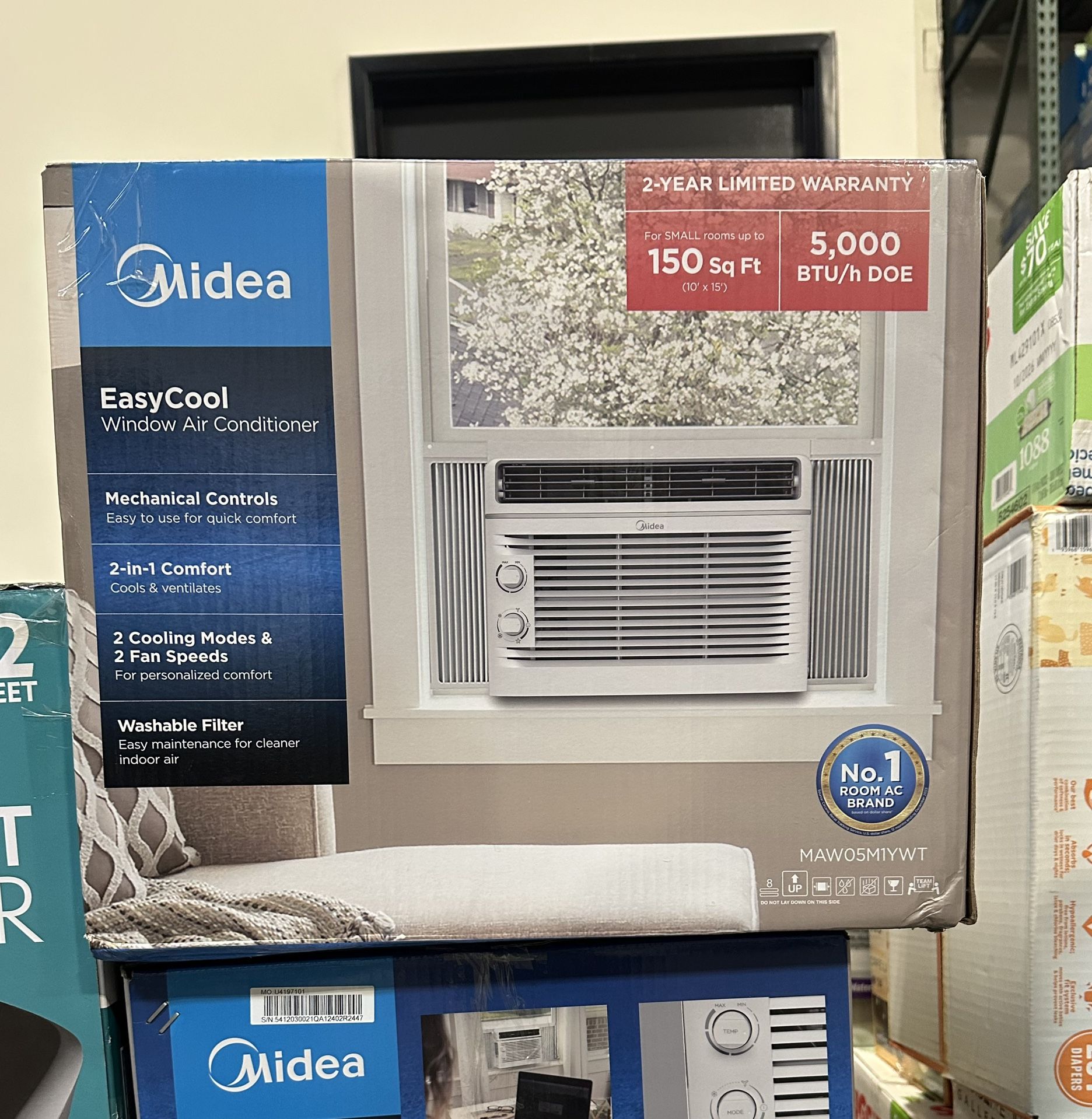 Midea 5,000 BTU 150 Sq Ft Easy Cool Window Air Conditioner Brand