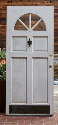 Used SOLID WOOD EXTERIOR front DOOR standard size - 36 inches wide by 80 inches tall