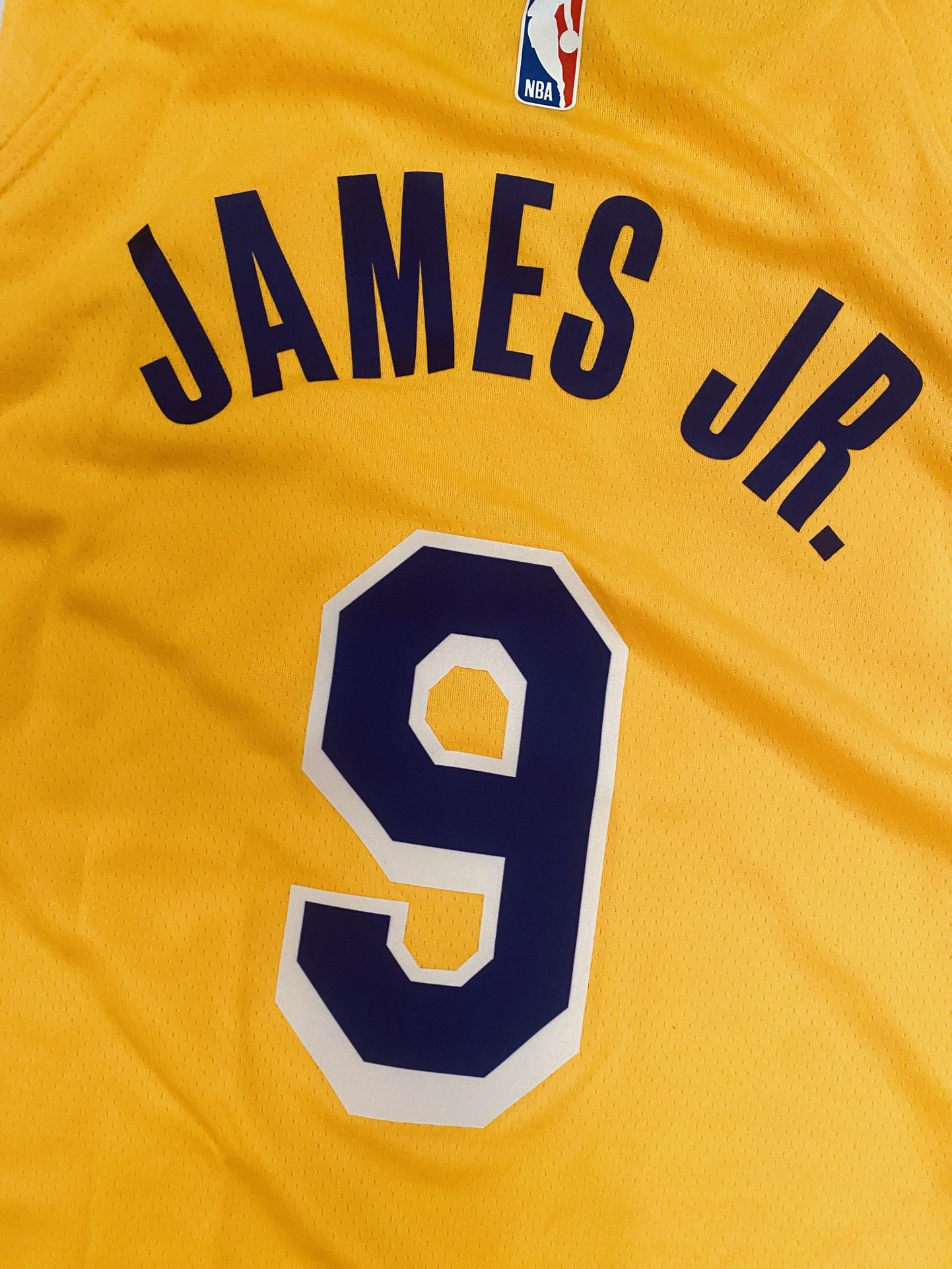 2XL Bronny James Jr. Los Angeles Lakers Yellow Jersey