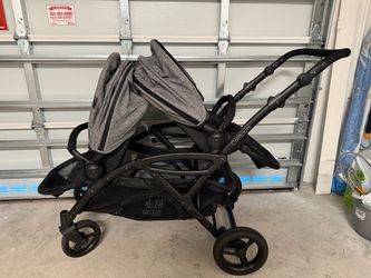 Contours Double Stroller Gray and Black