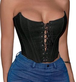 Women’s black corset top