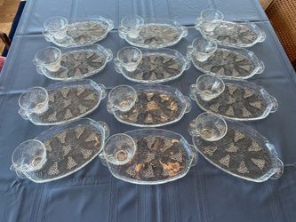Vintage Anchor Hocking 24 Pc Snack Set