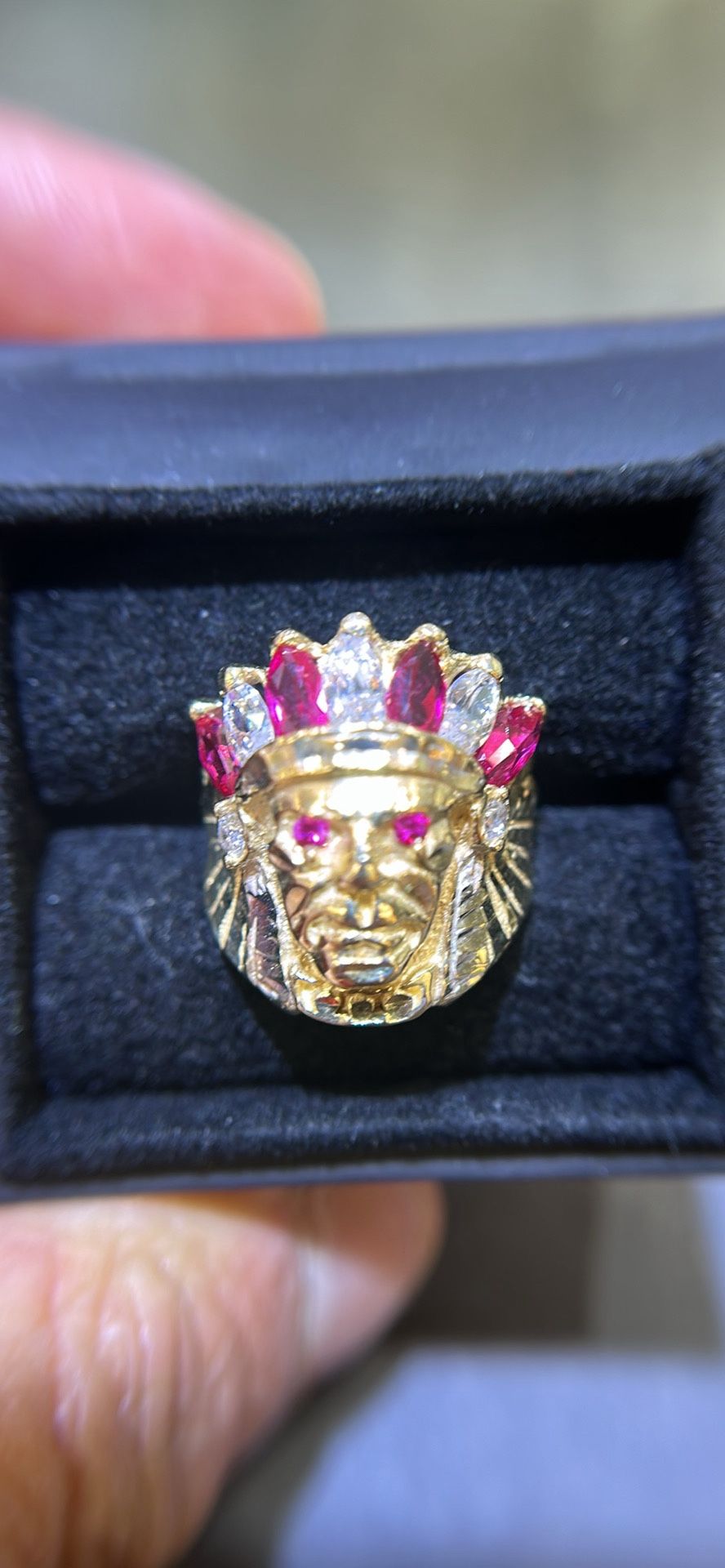 14KT GOLD INDIAN HEAD RING