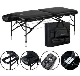 Master Massage StratoMaster Ultra Light Weight Aluminum Massage Table Package, Black