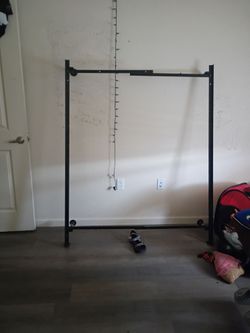 Black Steel Pull-Up Rack / Power Rack Frame