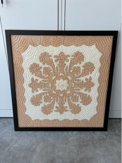 Custom Framed Hand Stitched Quilted Wall Art