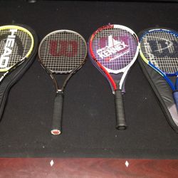 Head Tour Pro, Wilson Titanium Series, Wilson Federer 110, Wilson S2 US Open Junior