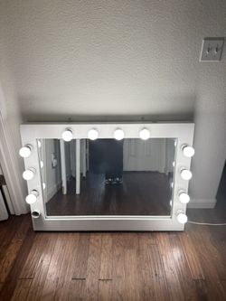 Vanity Mirror w/ Lights, Bluetooth, & Outlet – 42”x30”