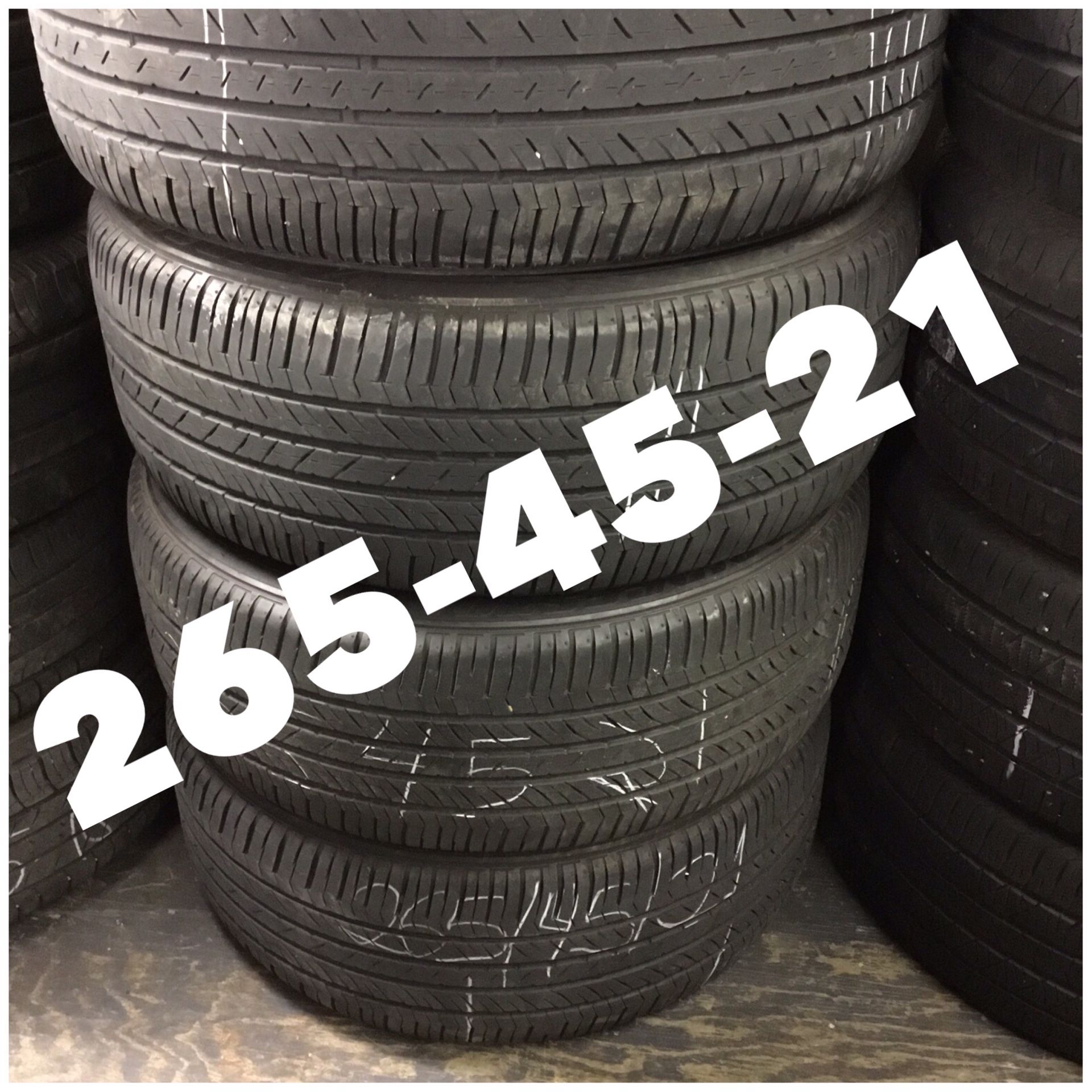 2654521 used tires on sale 265/45/21