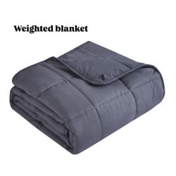Dark grey weighted blanket 
