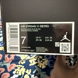 Air Jordan 11 Retro Gamma Sz7