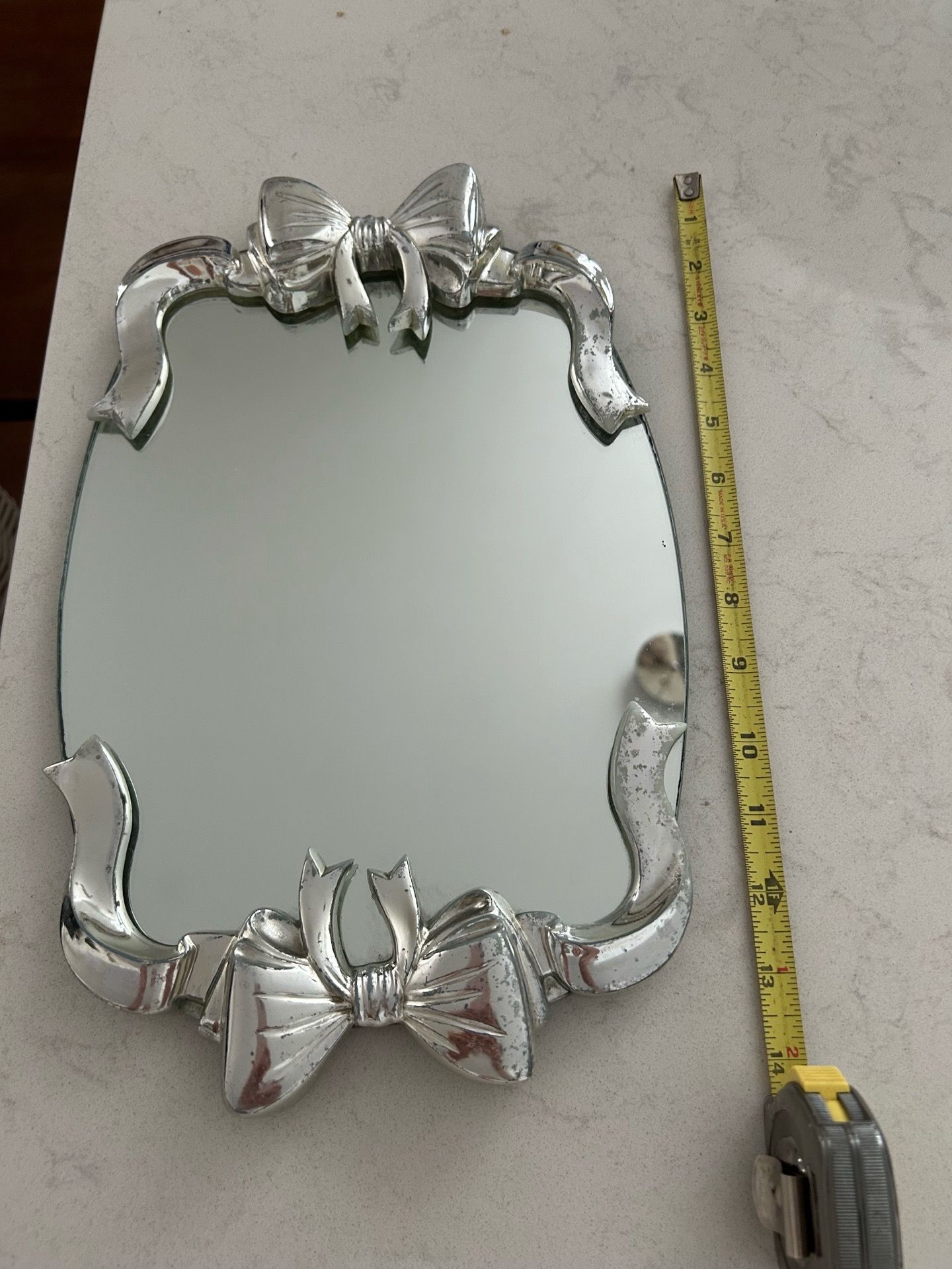 Vintage Mirrored Bow Vanity Tray