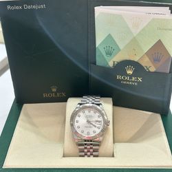 All original 2004 Rolex 36mm Thunderbird DateJust -W/ Papers 