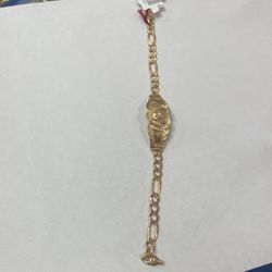 Gold Fígaro ID Bracelet 