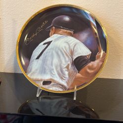 Mickey Mantle 10 1/4 inch sports impression plate artist proof