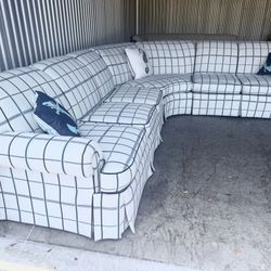 Luxurious Nautical High End Robb & Stucky Sectional Sofa 