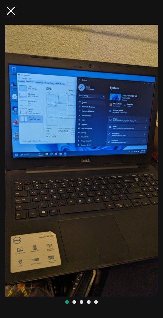 Dell Inspiron 15 3000 Laptop Upgraded Windows 11o