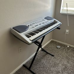 Casio Keyboard And Stand (missing Power Cord) 