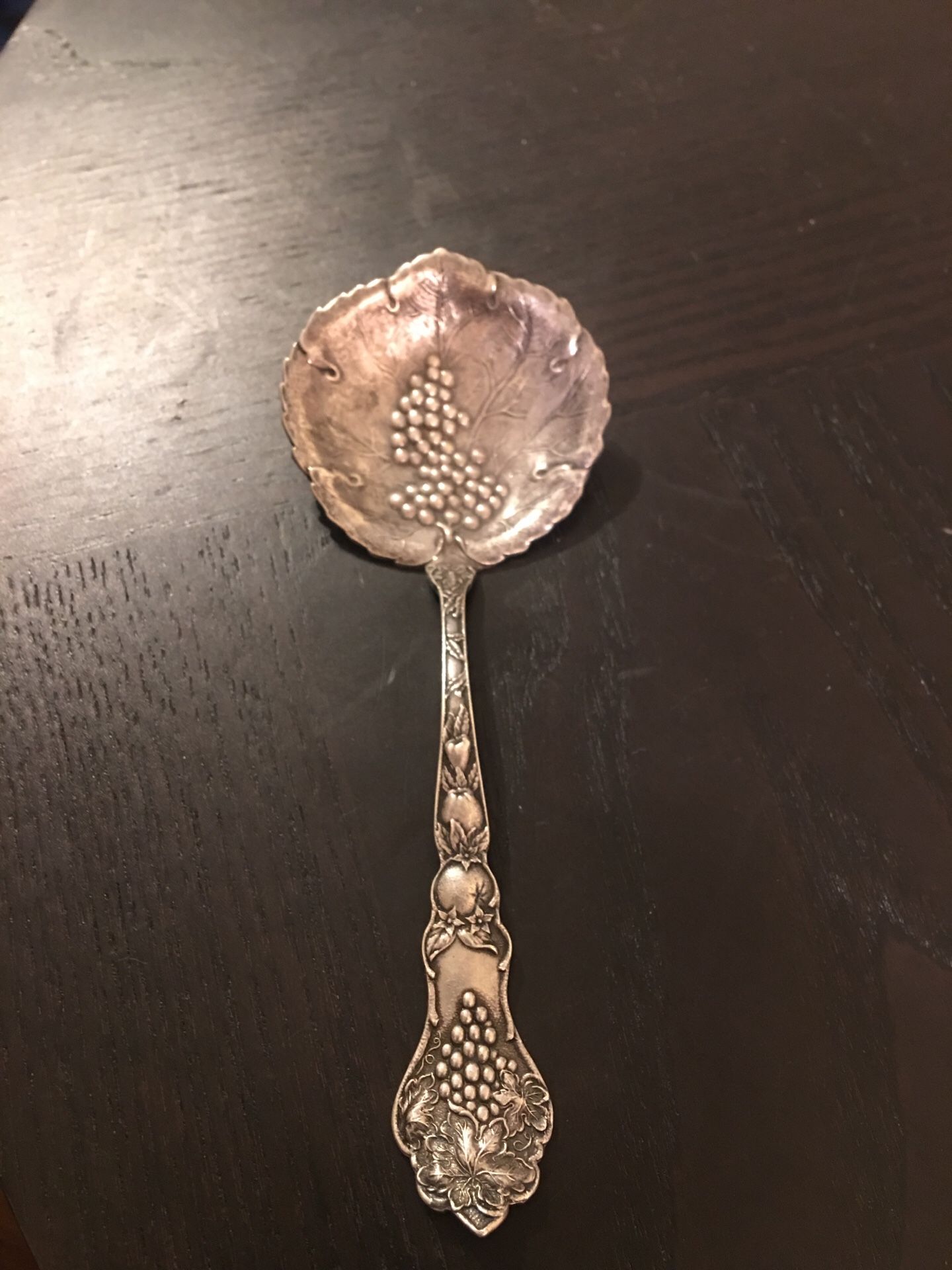 Antique Sterling silver serving spoon