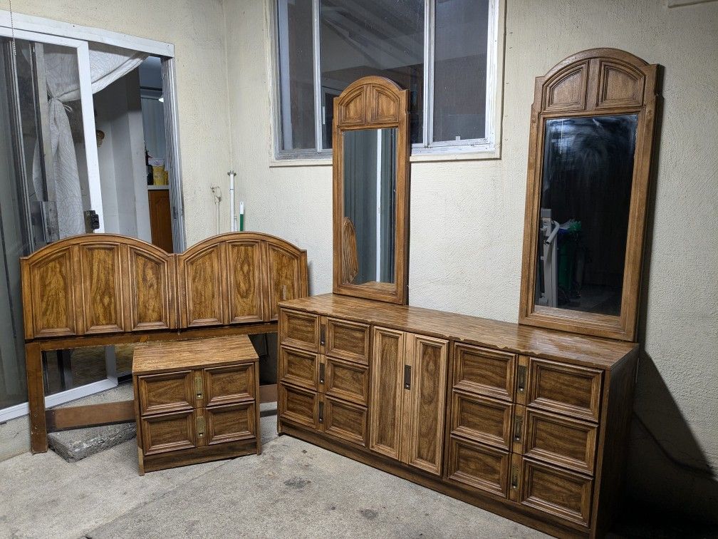 Headboard And Cabinet Set