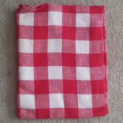 1950's Gingham Checked Tablecloth 