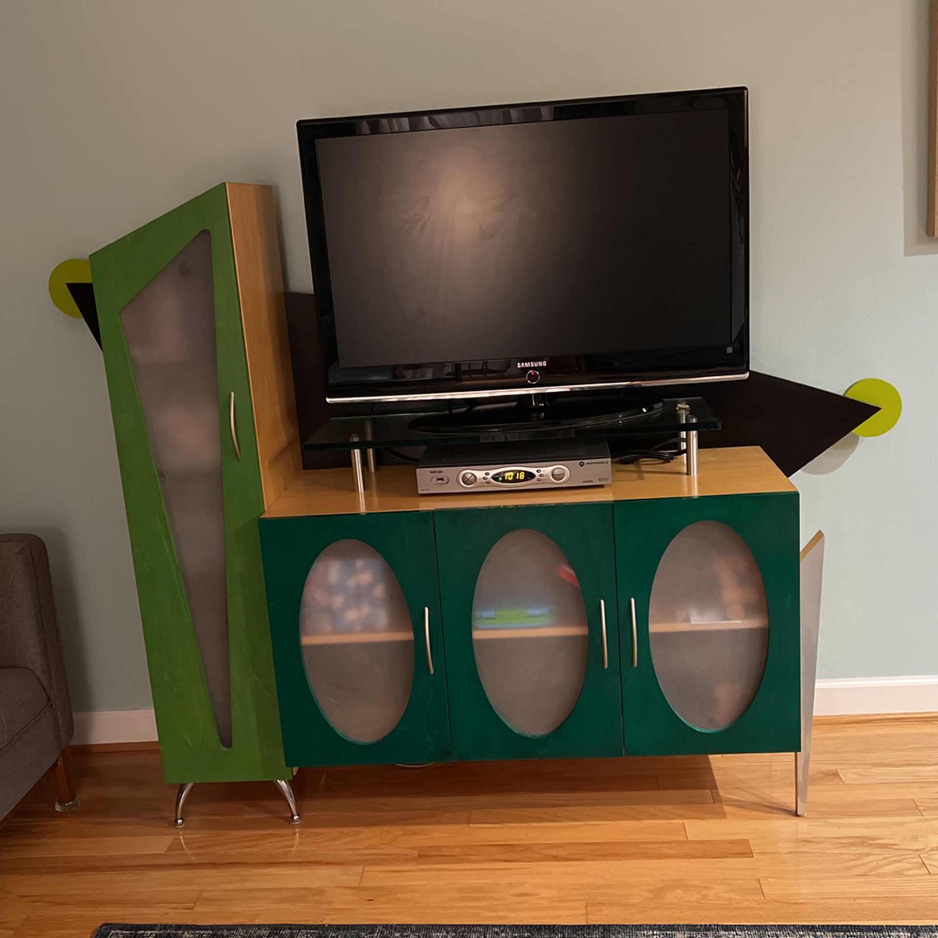 Modern Unique Entertainment Cabinet With Storage
