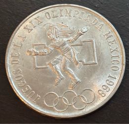 25 pesos 1968. Vintage coin of Mexico