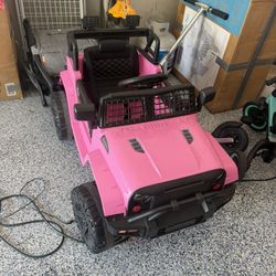Pink Power Wheels Car