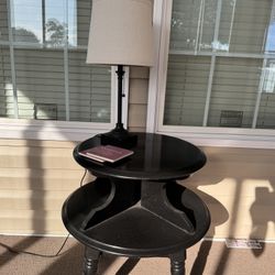 Wood end table