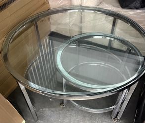 Glass Round Nesting Coffee Table