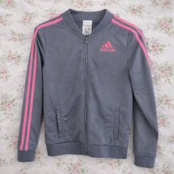 Pink And Grey Adidas Tracksuit Jacket
