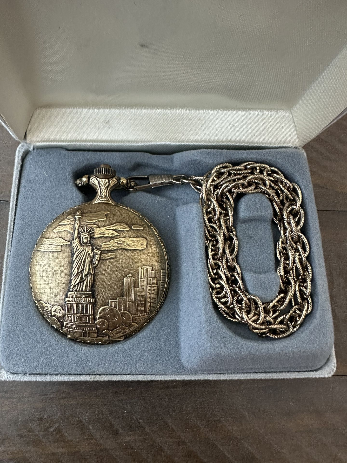 Swiss Statue Of Liberty 1(contact info removed) Commemorative Limited Edition Pocket Watch
