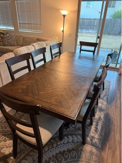 Ashley Furniture Wood Dining Table w/8 Chairs