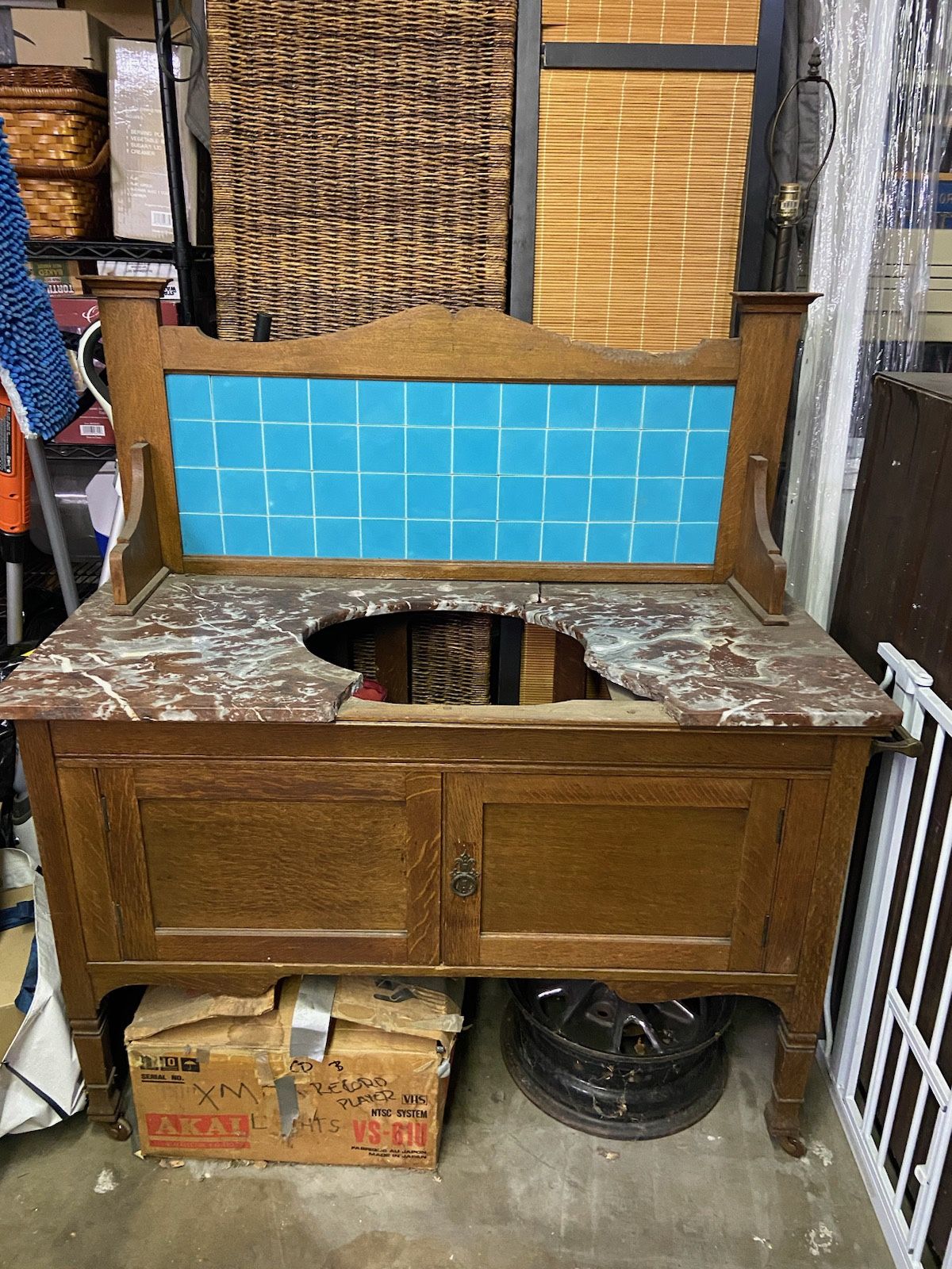 Antique Farmhouse Bathroom vanity with sink