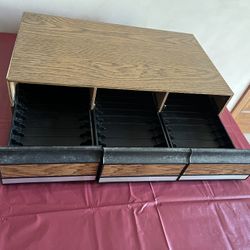 Vintage VHS Faux Wood Storage Drawers 