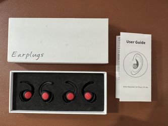 2 Pair Reusable Silicone Ear Plugs for Sleeping Noise Cancelling Comfortable