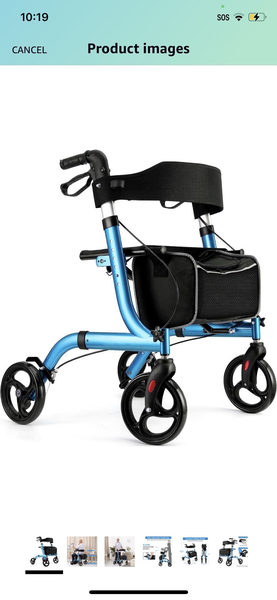 Healconnex Rollator Walkers for Seniors Folding Rollator...