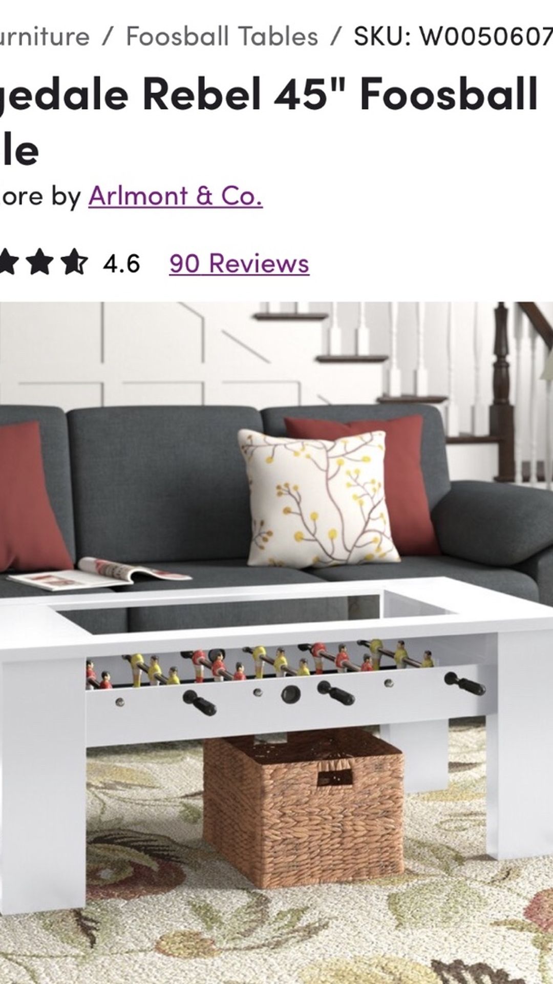 Pagedale Rebel 45" Foosball Table (Wayfair.com)