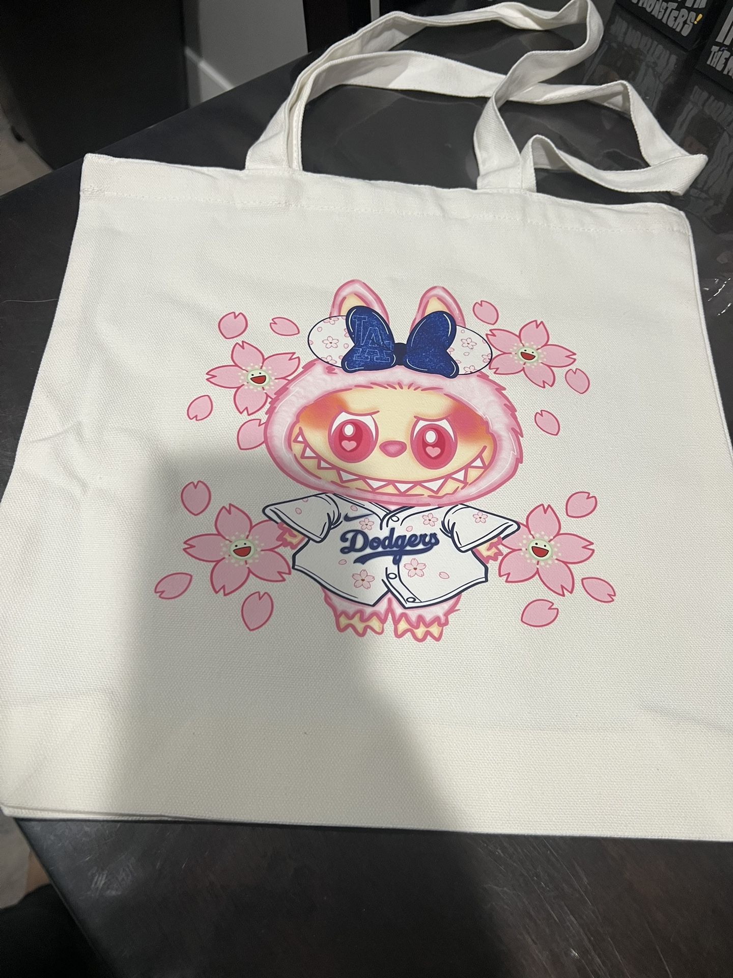 Labubu Dodgers Tote Bags