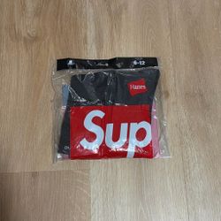 supreme black socks 2 pairs