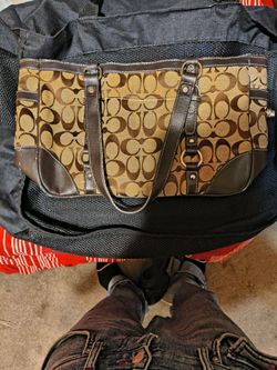 Coach Signature C jacquard shoulder/tote bag