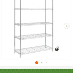 Hdx 5 Tier Wire Shelf With Casters 