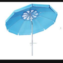 Beach Umbrella Outdoor Sunshade Umbrella Crank Adjustable