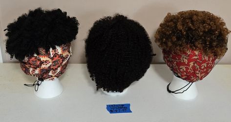 3 Wigs with Stands/nets