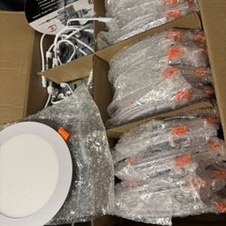 24 Pack 6 inch Recessed Lighting, 5CCT Ultra-Thin LED Recessed Light with Junction Box, 2700K-5000K Selectable, 1080Lumen Dimmable Canless Wafer Downl