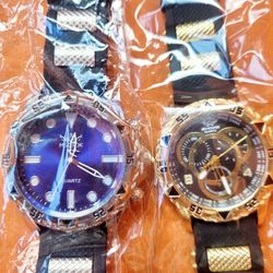 44mm Mena Watches W/bracelets Lot
